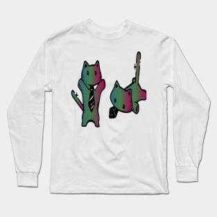 cat tie Long Sleeve T-Shirt